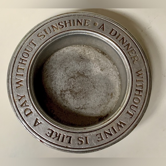 Mid Century Vintage Felt Lined Wilton Armetale RWP Solid Pewter Wine Coaster - Picture 3 of 16